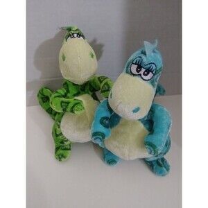 Lot of Two Plush Appeal Dinosaur Green Blue 8 in. Stuff Animal Plush Toy